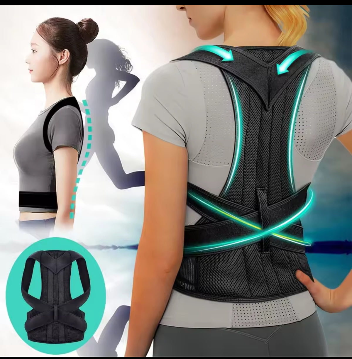 Correcteur de Posture — Redresseur Dorsal Réglable