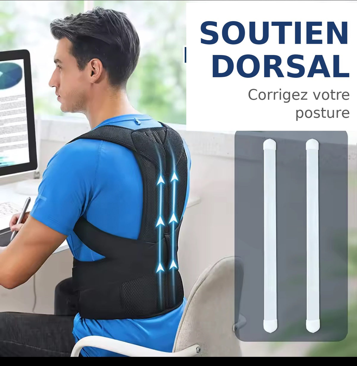 Correcteur de Posture — Redresseur Dorsal Réglable