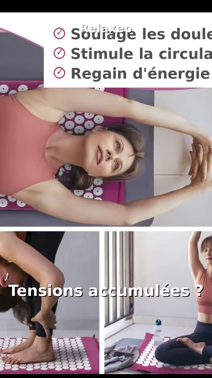 Tapis d'Acupression + Oreiller — Kit Relaxation